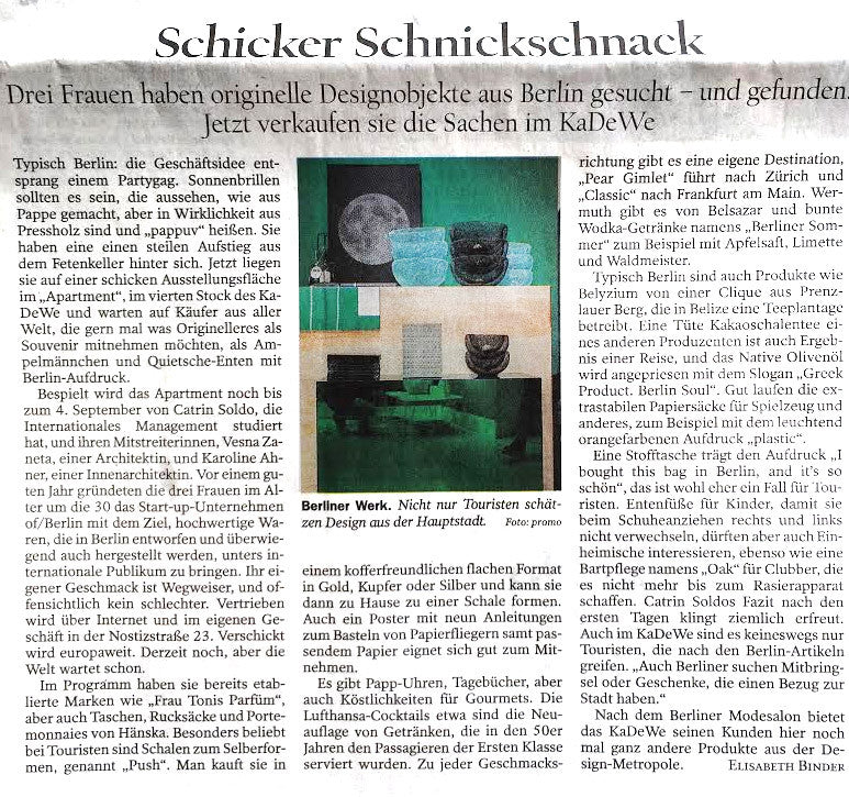 DER TAGESSPIEGEL - JULY 2016