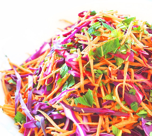 EUROPEAN OR ASIAN SALAD: RED CABBAGE SLAW