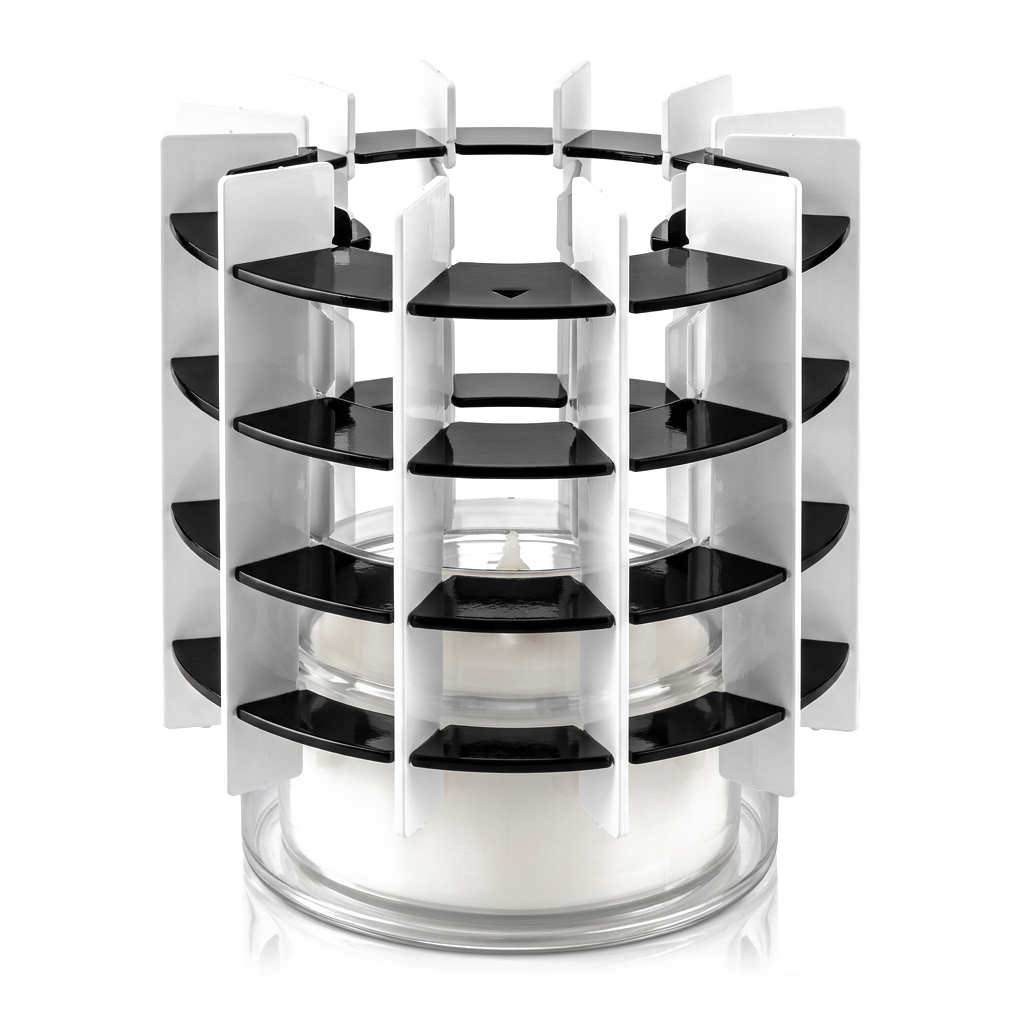 Gravity Tealight Holder in black and white 