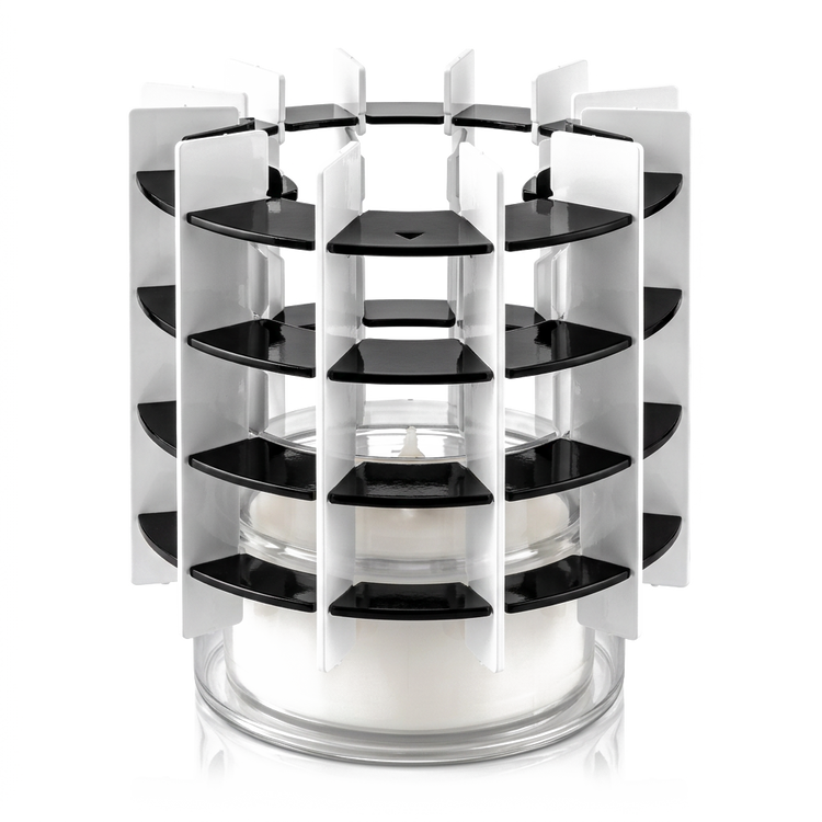 Gravity Tealight Holder in black and white #color_black-white