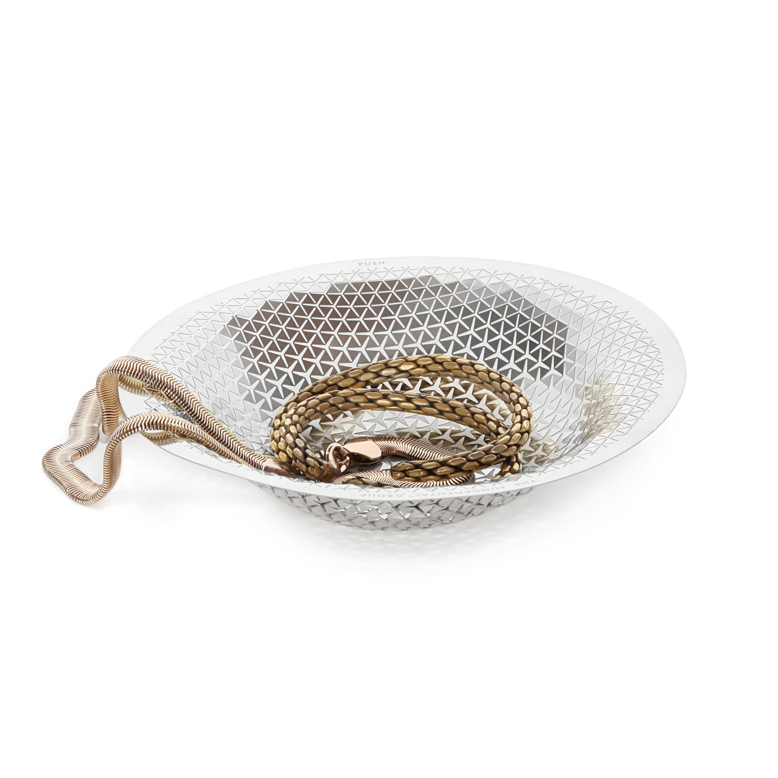 Push Jewelry Bowl in stainless steel #color_stainless-steel