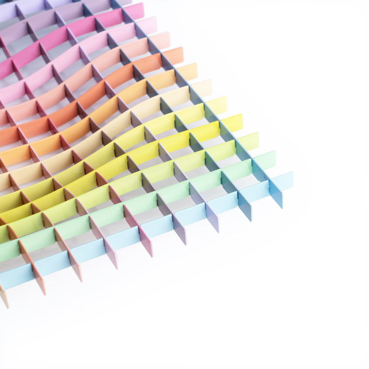 Gravity Tray in Spectrum pastel rainbow colourway detail #color_spectrum