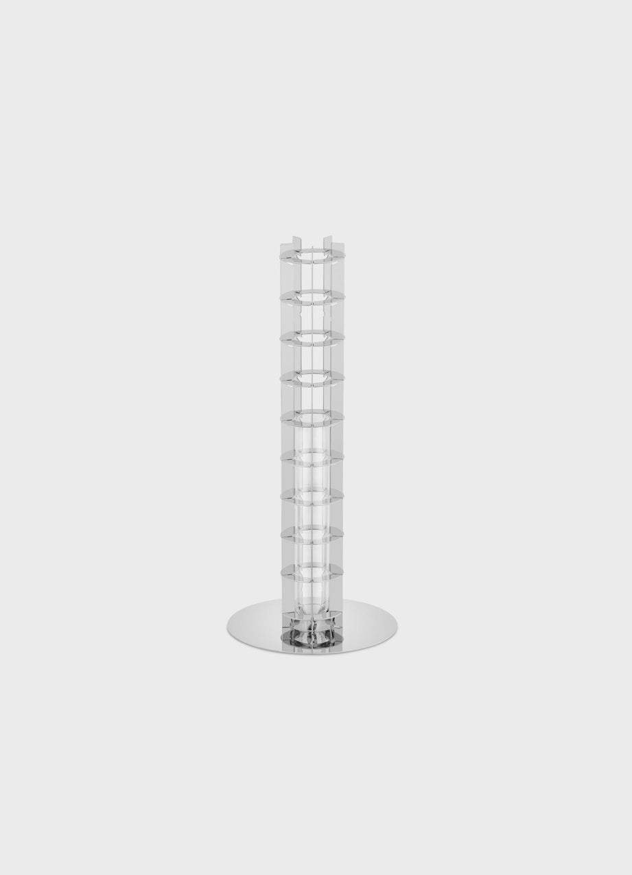 	Gravity Candleholder Vase in stainless steel #color_stainless-steel