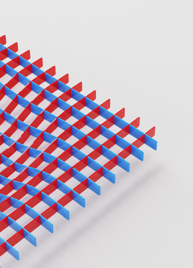 Gravity Tray in red blue for the Centre Pompidou detail shot #color_centre-pompidou