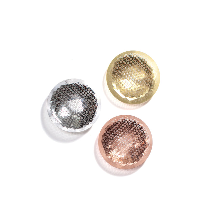 Push 3 Small Bowls in stainless steel, brass and copper