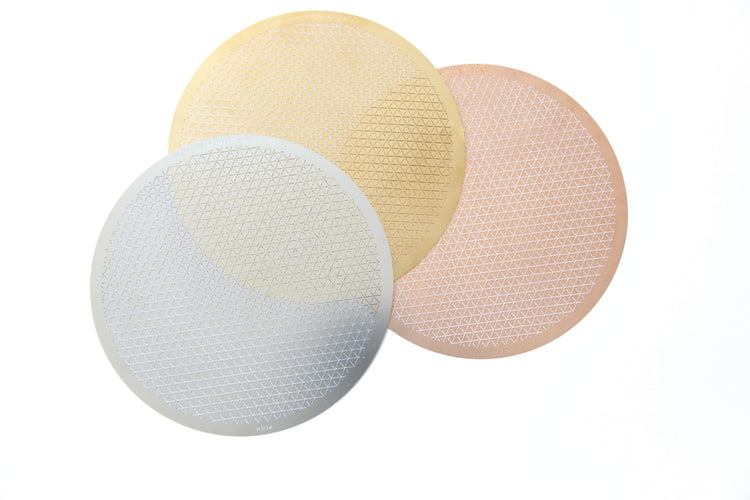 Three Push Small Bowls in pale grey, cream and pink