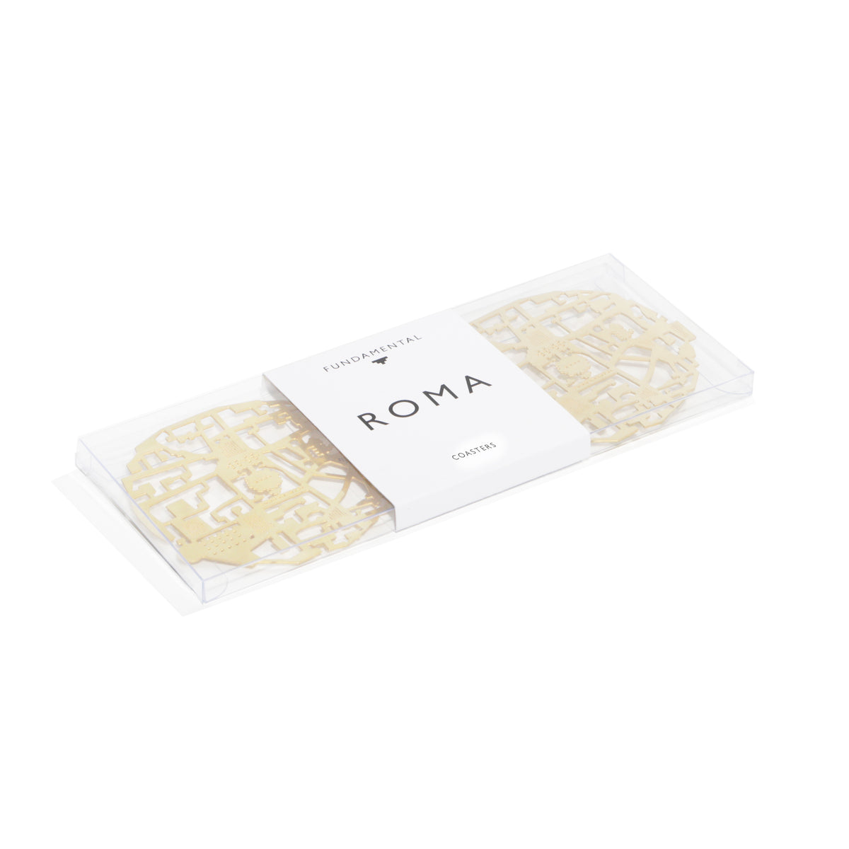 Roma 2 Coasters in their printed sleeve