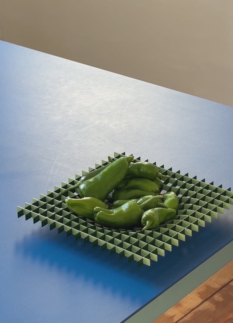 Gravity Tray in two tone green colourway developed for Grand Palais in Paris video #color_grand-palais-green